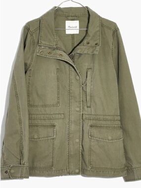 Madewell| ‘Passage’ Olive Green Utility Jacket Fall Army Cotton Field Coat Sz XS